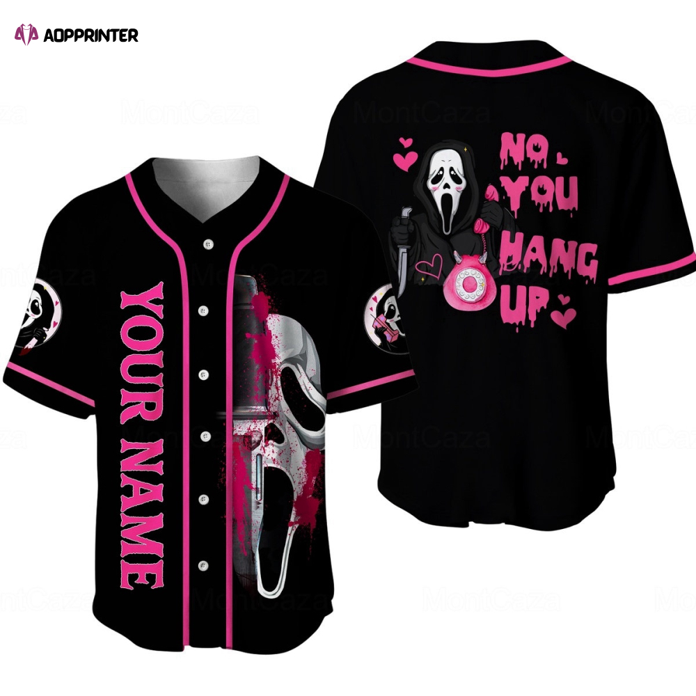 Ghostface Baseball Jersey: Customized Men s Shirt with Scream Design