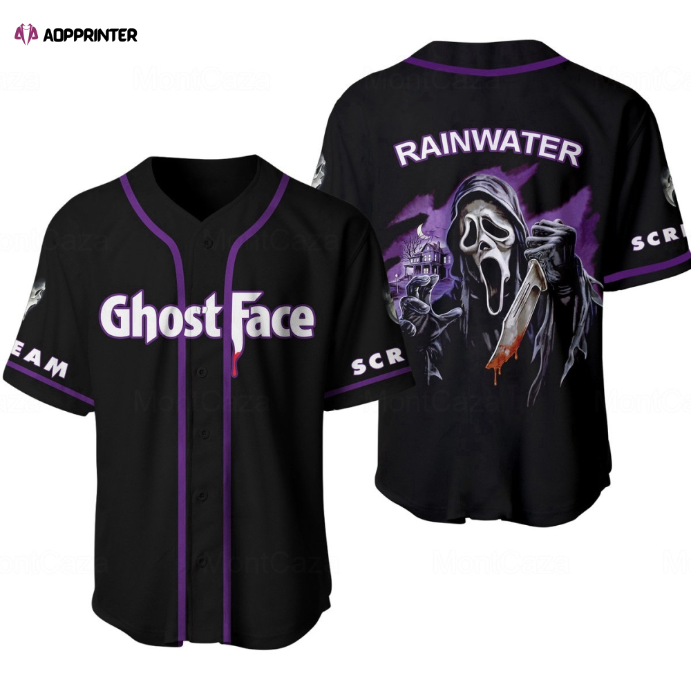 Ghostface Baseball Jersey: Scary Movies Shirt for Men