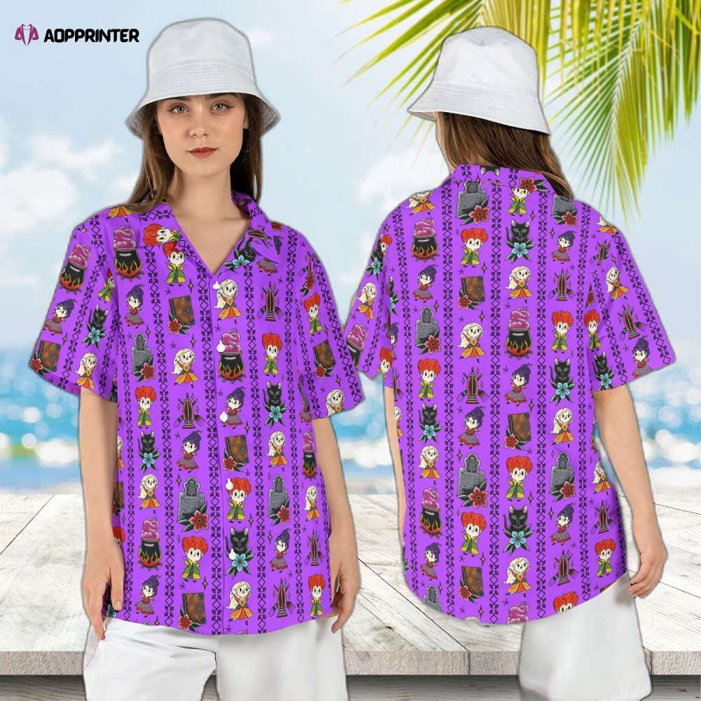 Hocus Pocus Hawaiian Shirt: Sanderson Sisters Halloween Aloha Shirt