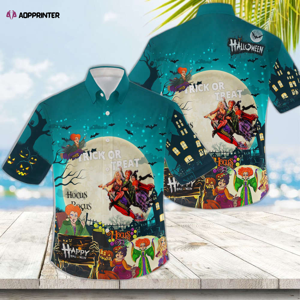 Halloween Hocus Pocus Trick Or Treat Hawaiian Shirt – Spooky Fun for All!