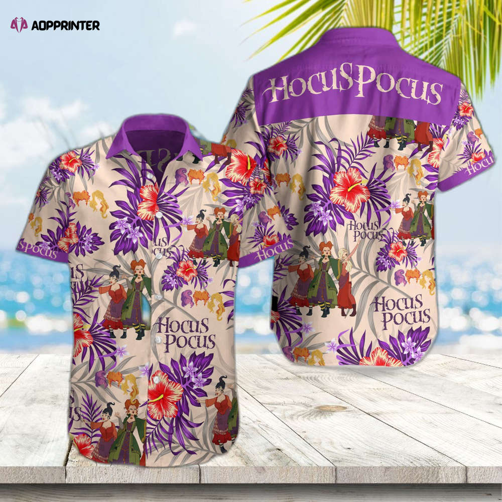 Hawaiian Summer Button Up: Hocus Pocus Shirt for a Stylish Tropical Look