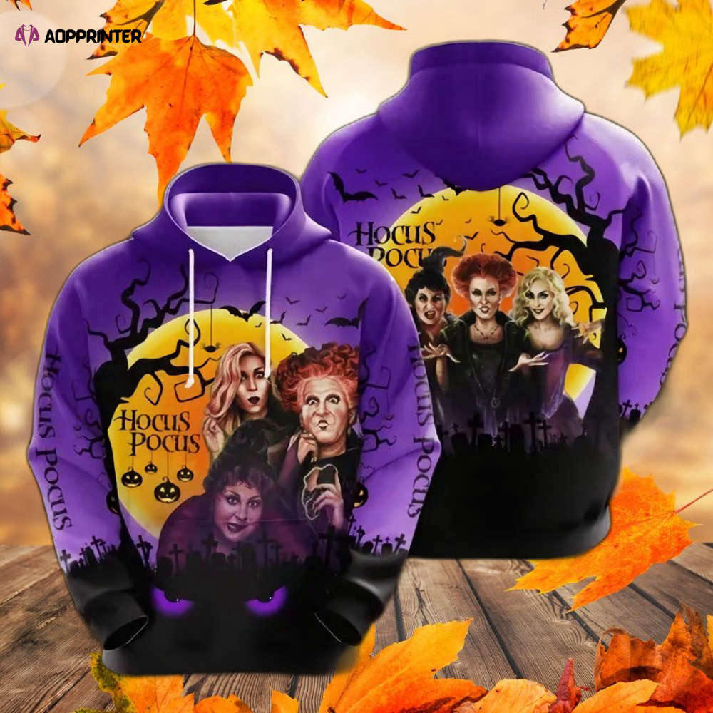 I Put A Spell On You Hocus Pocus Halloween 3D T Shirt Hoodie