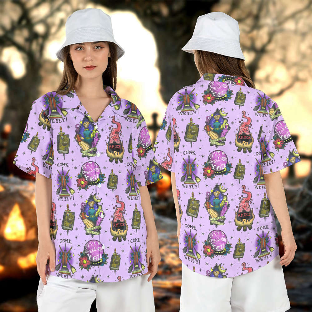 Hocus Pocus Hawaiian Shirt: Sanderson Sisters Halloween Aloha Shirt
