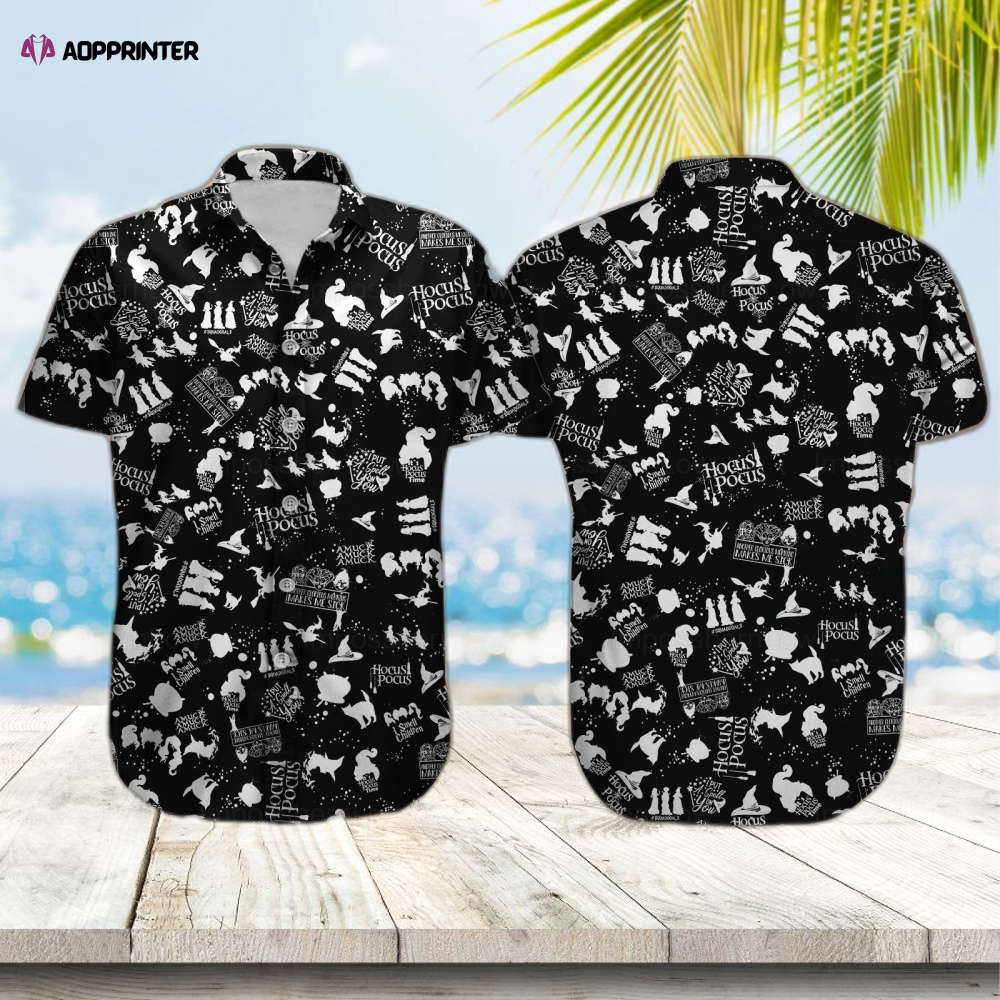 Hocus Pocus Hawaiian Shirts – Horror Movie Button Down Shirt for Summer Hawaii Fans