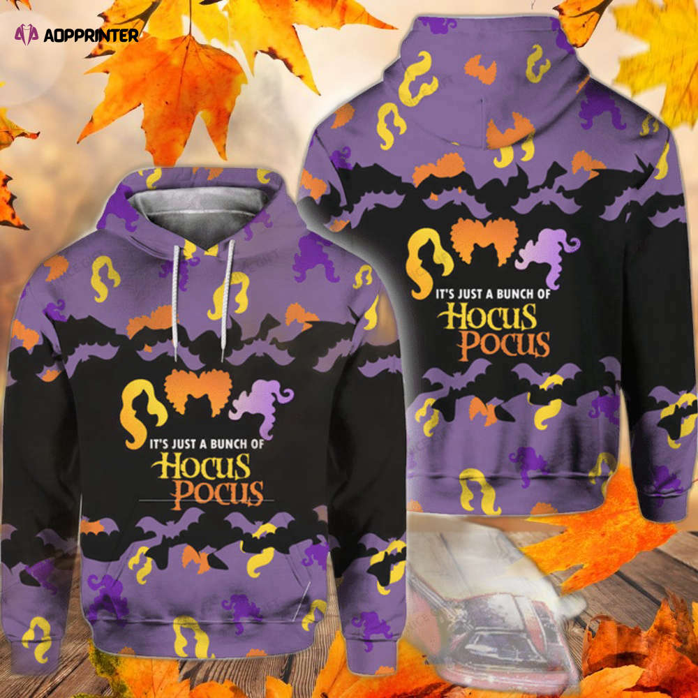 Hocus Pocus Halloween Witches 3D Hoodie