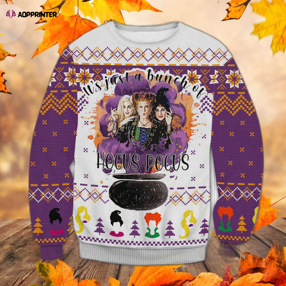 It’s Just A Bunch Of Hocus Pocus Christmas Ugly Sweater