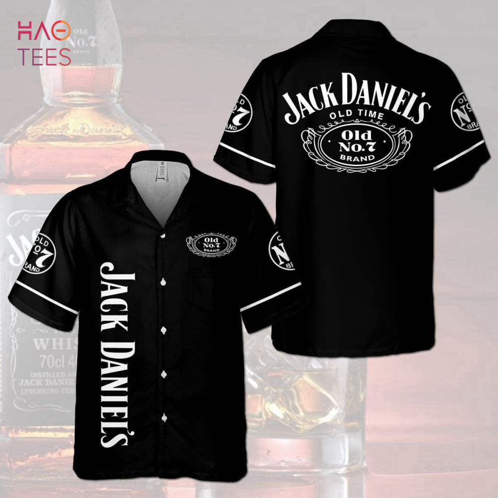 Jack Daniels Tennessee Old No.7 All Over Print 3D Hawaiian Shirt Black Color