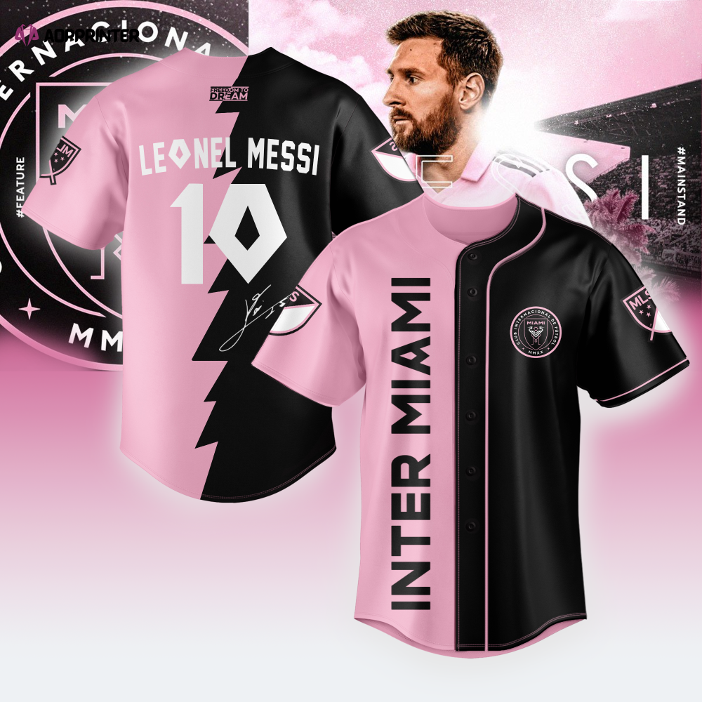Limited Edition Authentic Messi-Inter Miami Baseball Jersey