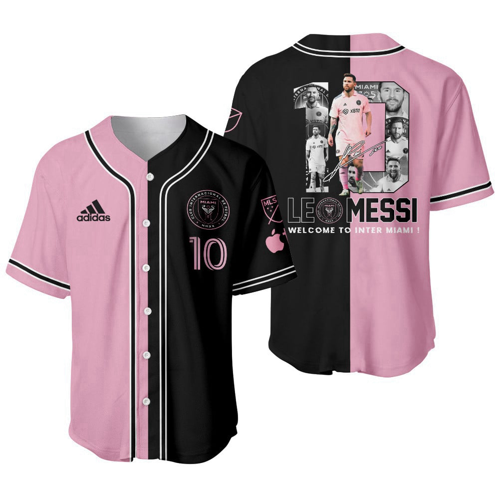 Lionel Messi 10 Inter Miami FC 3D Baseball Jersey – Black Pink: Exclusive & Stylish