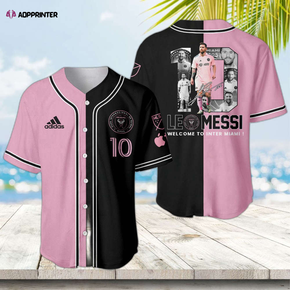 Lionel Messi 10 Inter Miami FC 3D Baseball Jersey – Black Pink: Exclusive & Stylish