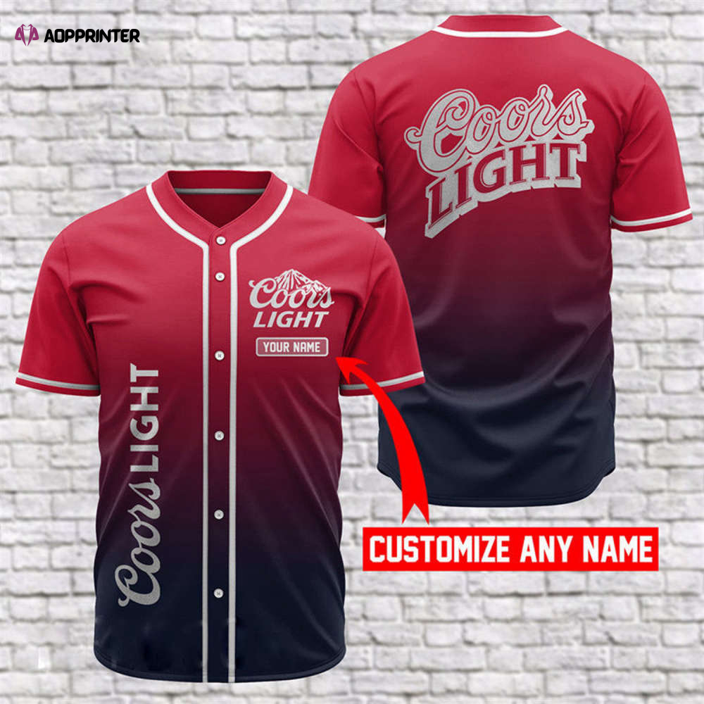 Custom Coors Light Baseball Jersey: Personalized Team Gear