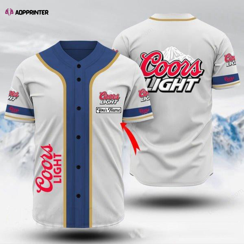 Custom Coors Light Baseball Jersey – Personalized Multicolor Design