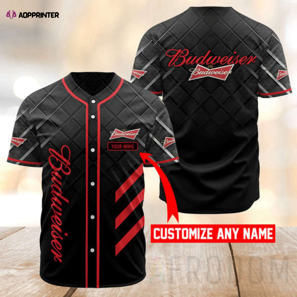 Personalized Vintage Budweiser Baseball Jersey
