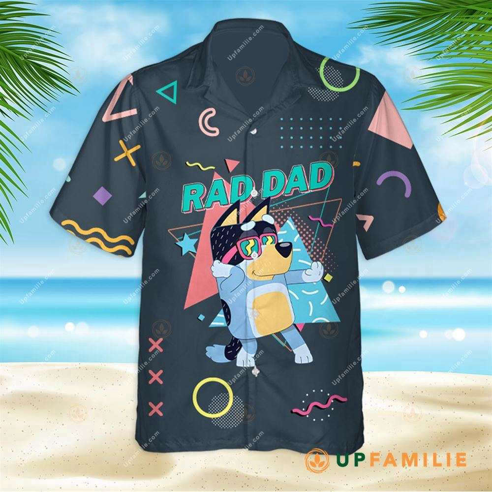 Stylish Bluey Rad Dad Hawaiian Shirt: Embrace the Aloha Spirit!