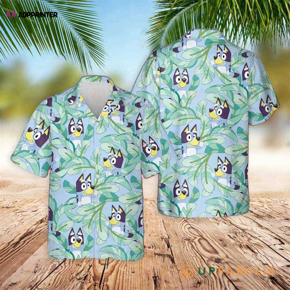 Bluey Birthday Party Hawaiian Shirt – Vibrant & Fun Aloha Design