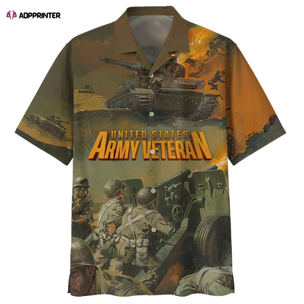 Us Army Veteran In War Hawaiian Shirt