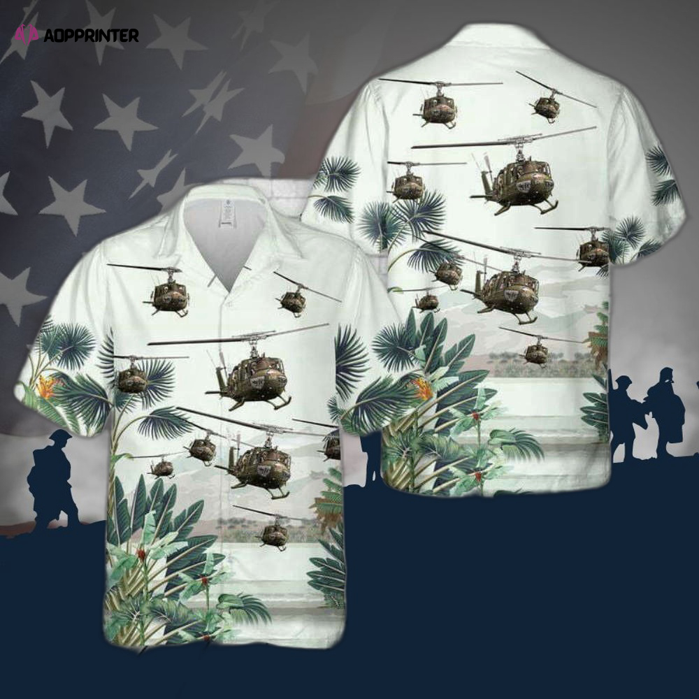 Us Army Bell Uh-1 Huey Hawaiian Shirt