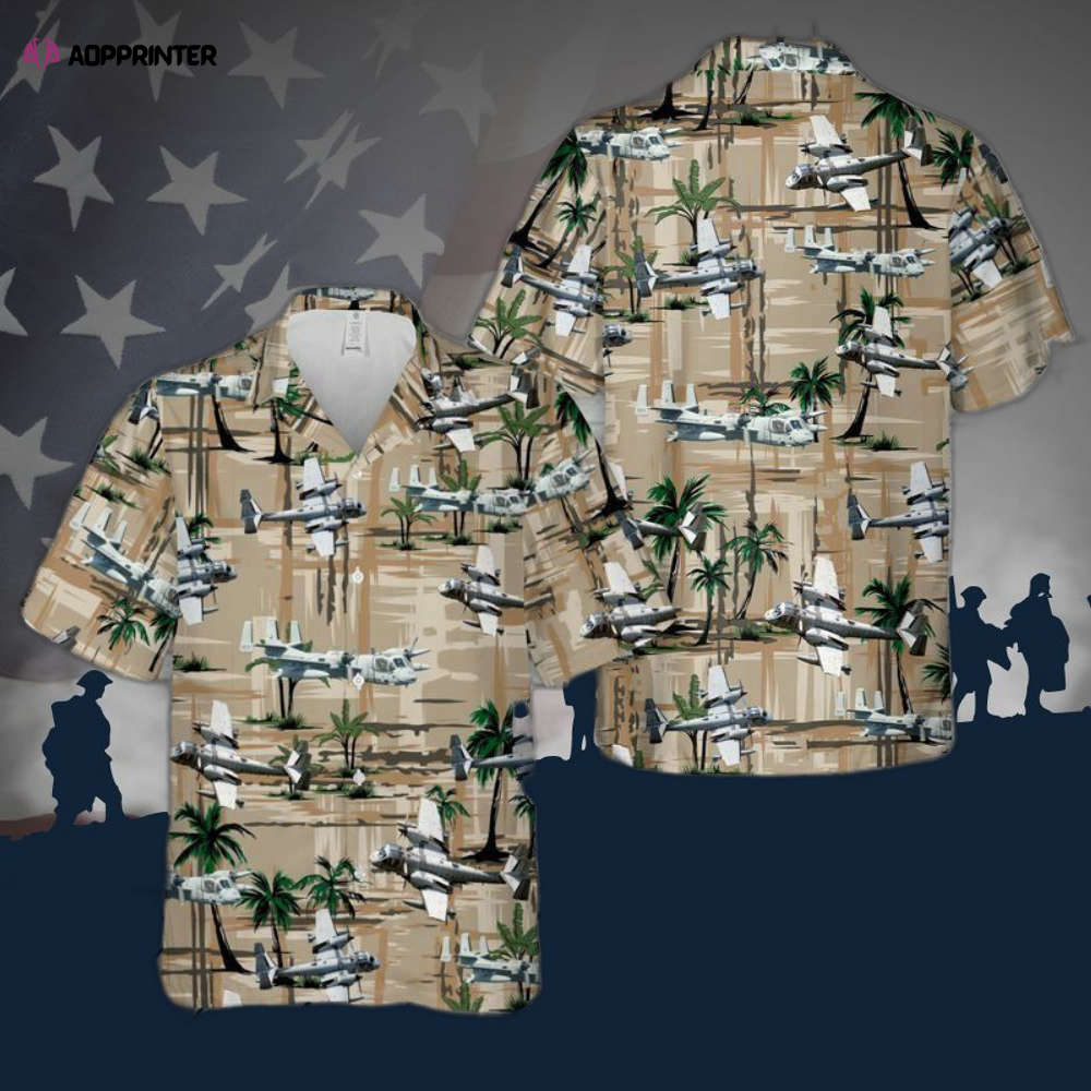 Us Army Ov-1d Mohawk Hawaiian Shirt