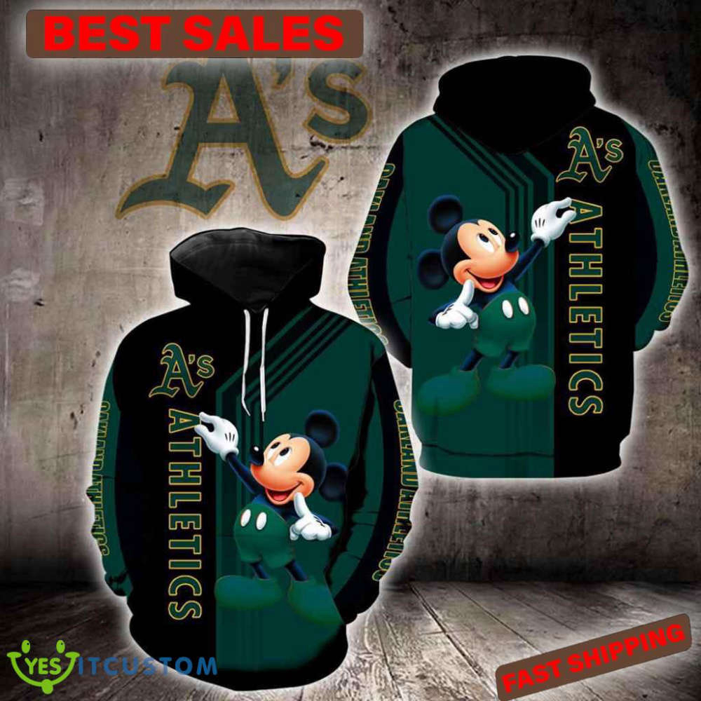 Oakland Athletics Mickey Mouse New Full All Over Print For Men And Women 3D Hoodie