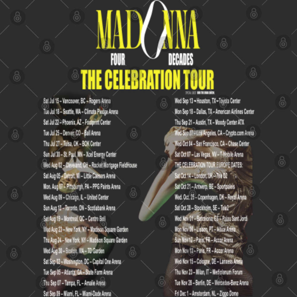 Four Decades The Celebration Tour 2023 Shirt Madonna Celebration Tour Tshirt