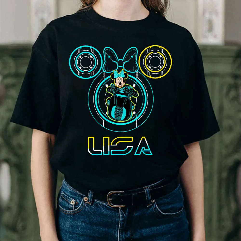 Personalized Disney Mickey Minnie Tron Lightcycle Run Shirt