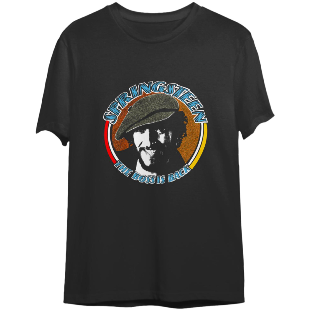 1978 Bruce Springsteen The Boss is Back Front and Back Print T Shirt