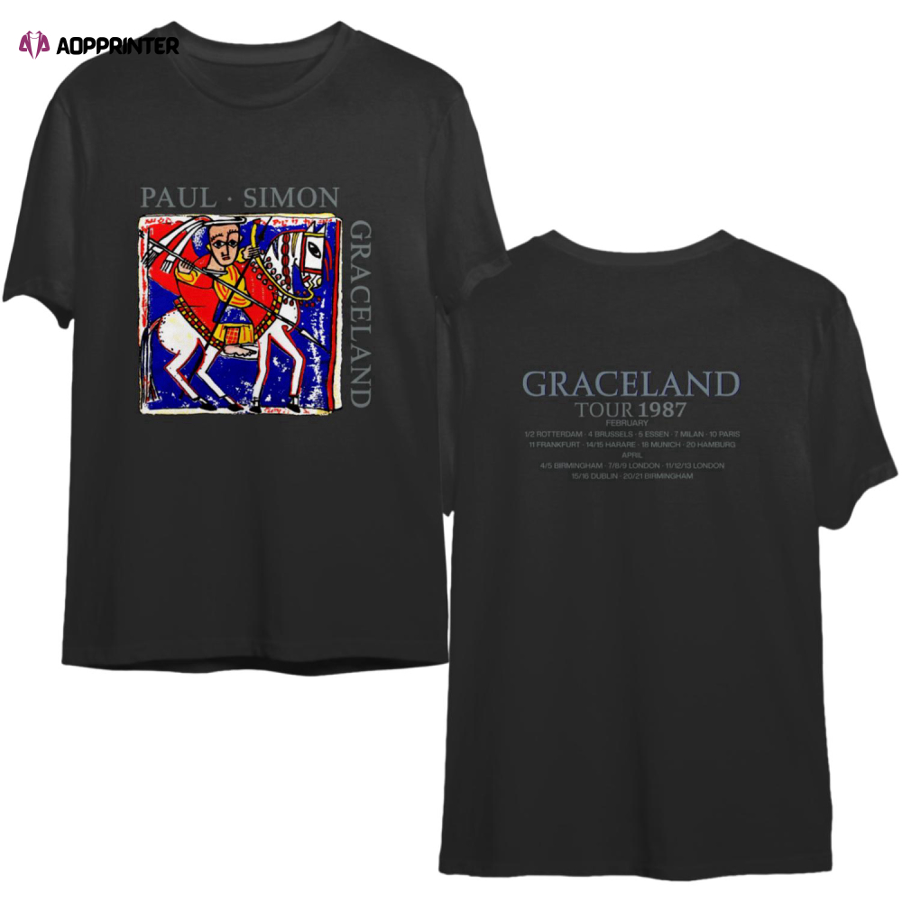 1987 Paul Simon Graceland World Tour T-Shirt