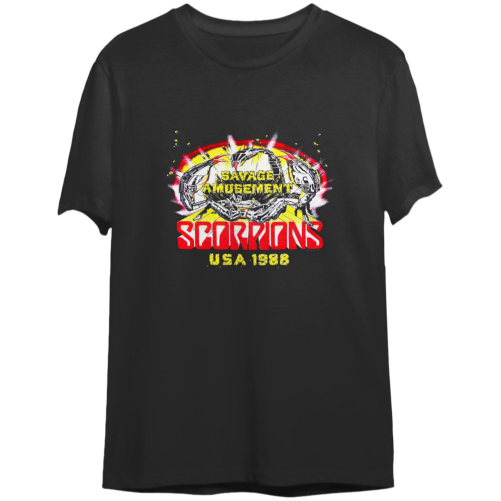 1988 Scorpions Savage Amusement Usa Tour T-Shirt