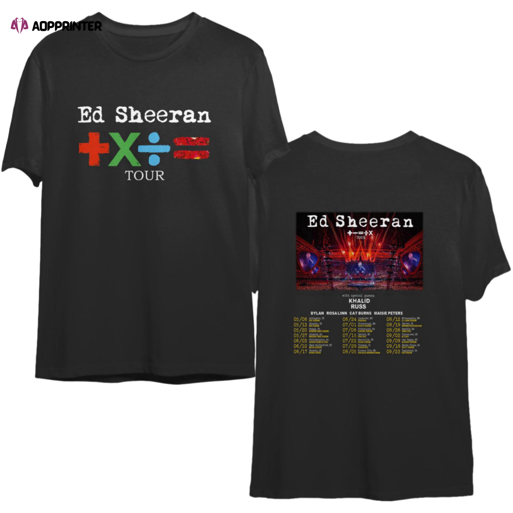 Ed Sheeran 2023 Tour double sides Shirt