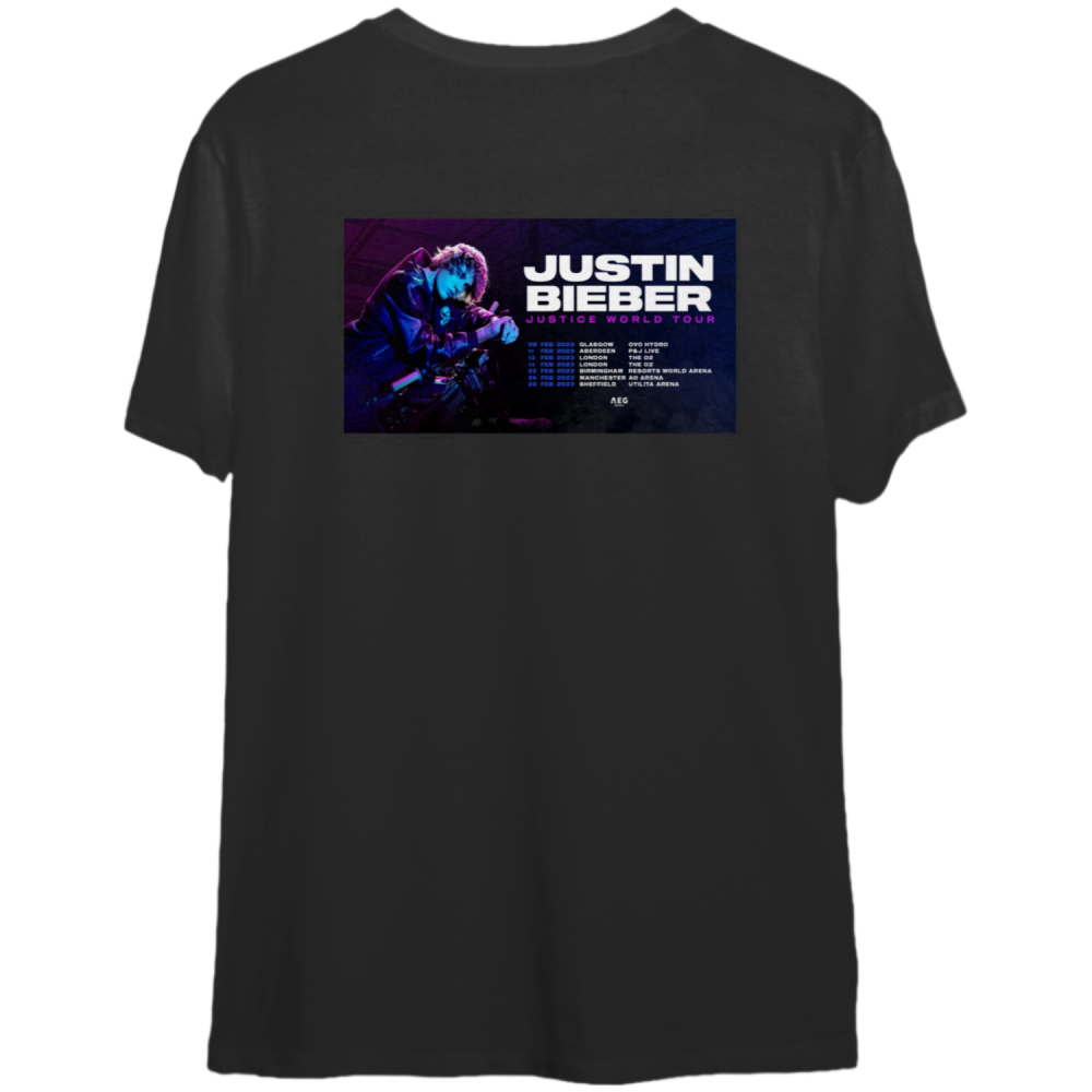 2022 Justin Bieber Justice World Tour North America T-Shirt