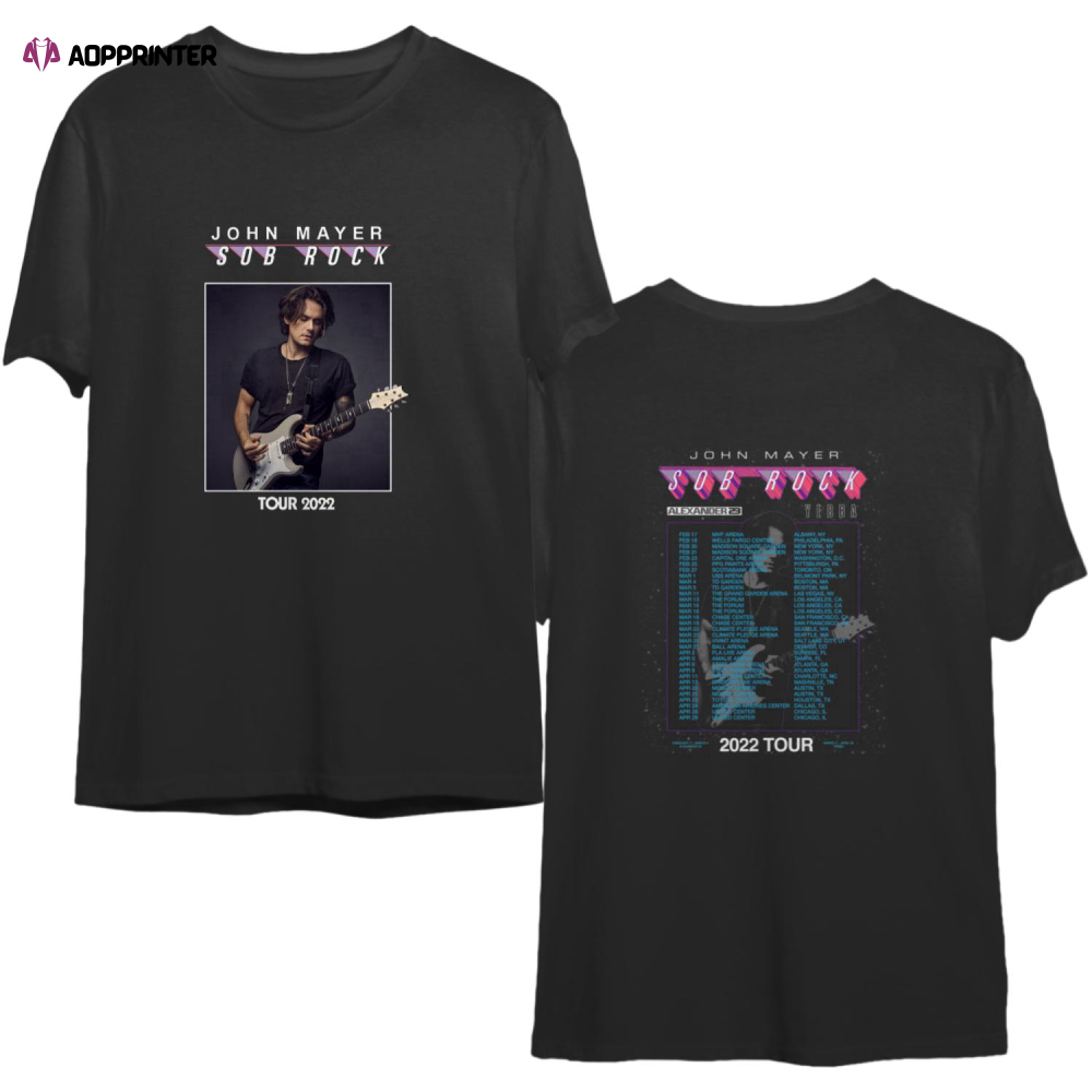 2022 Sob Rock America Tour T-Shirt, John Mayer Sob Rock America Tour 2022 T Shirt