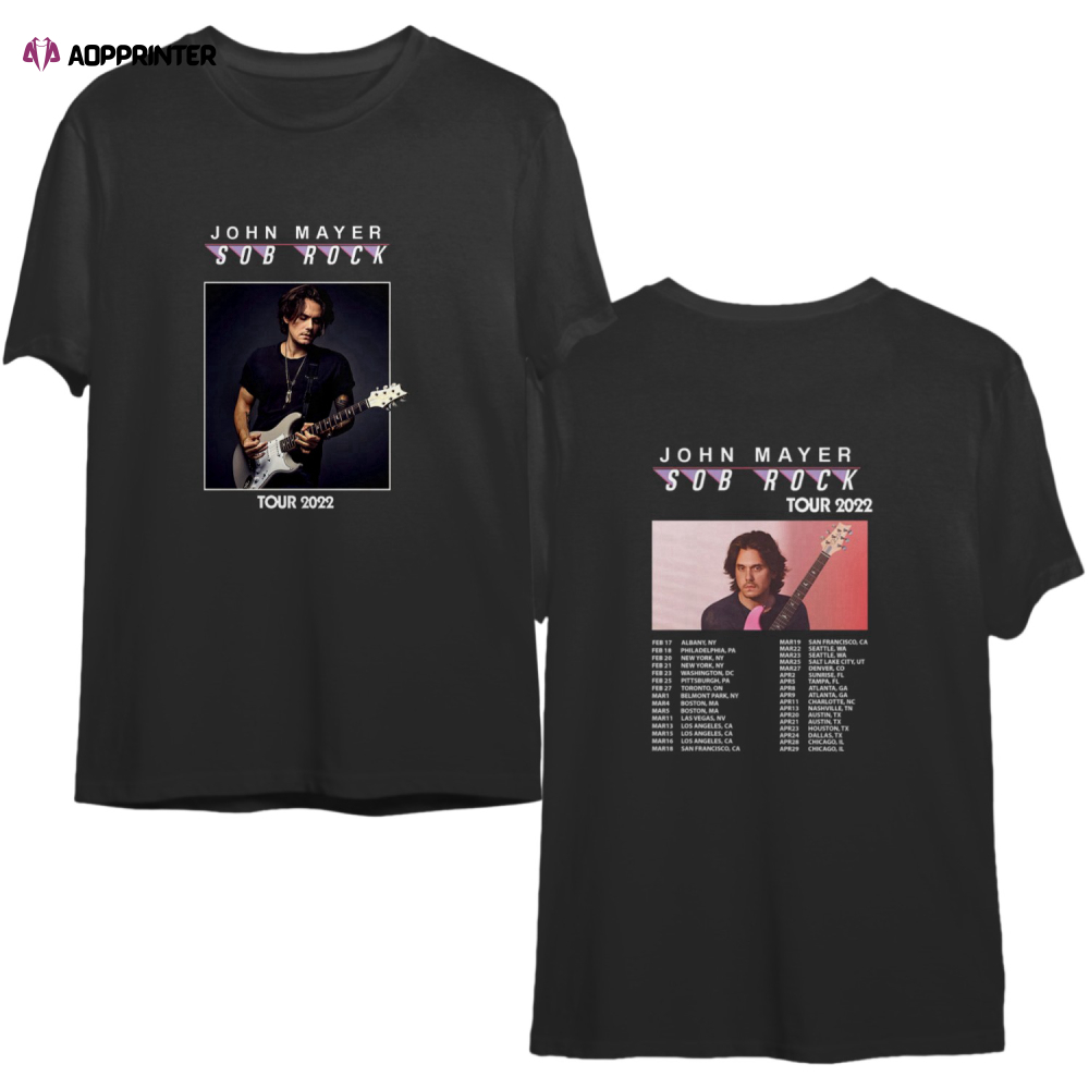 2022 Tour John Mayer Sob Rock America Tour T-Shirt, John Mayer T-Shirt