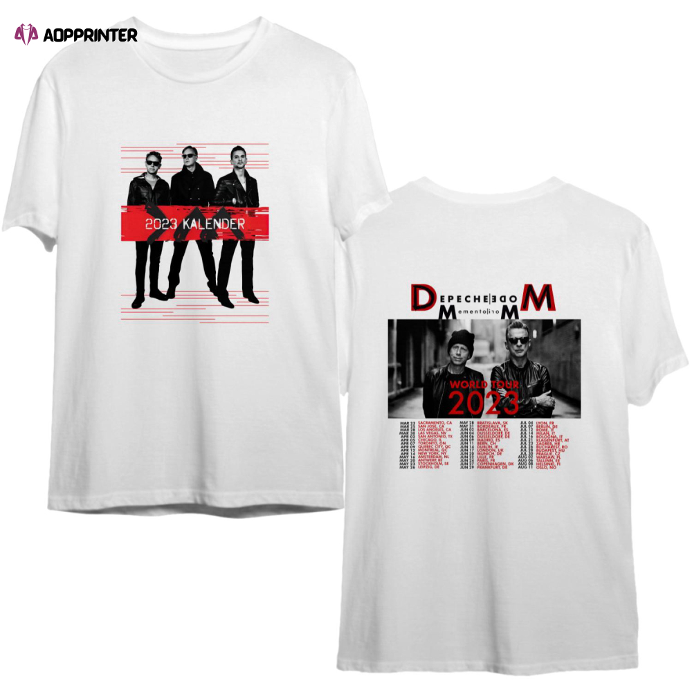 2023 Depeche Mode Memento Mori World Tour Dates Double Sided Shirt