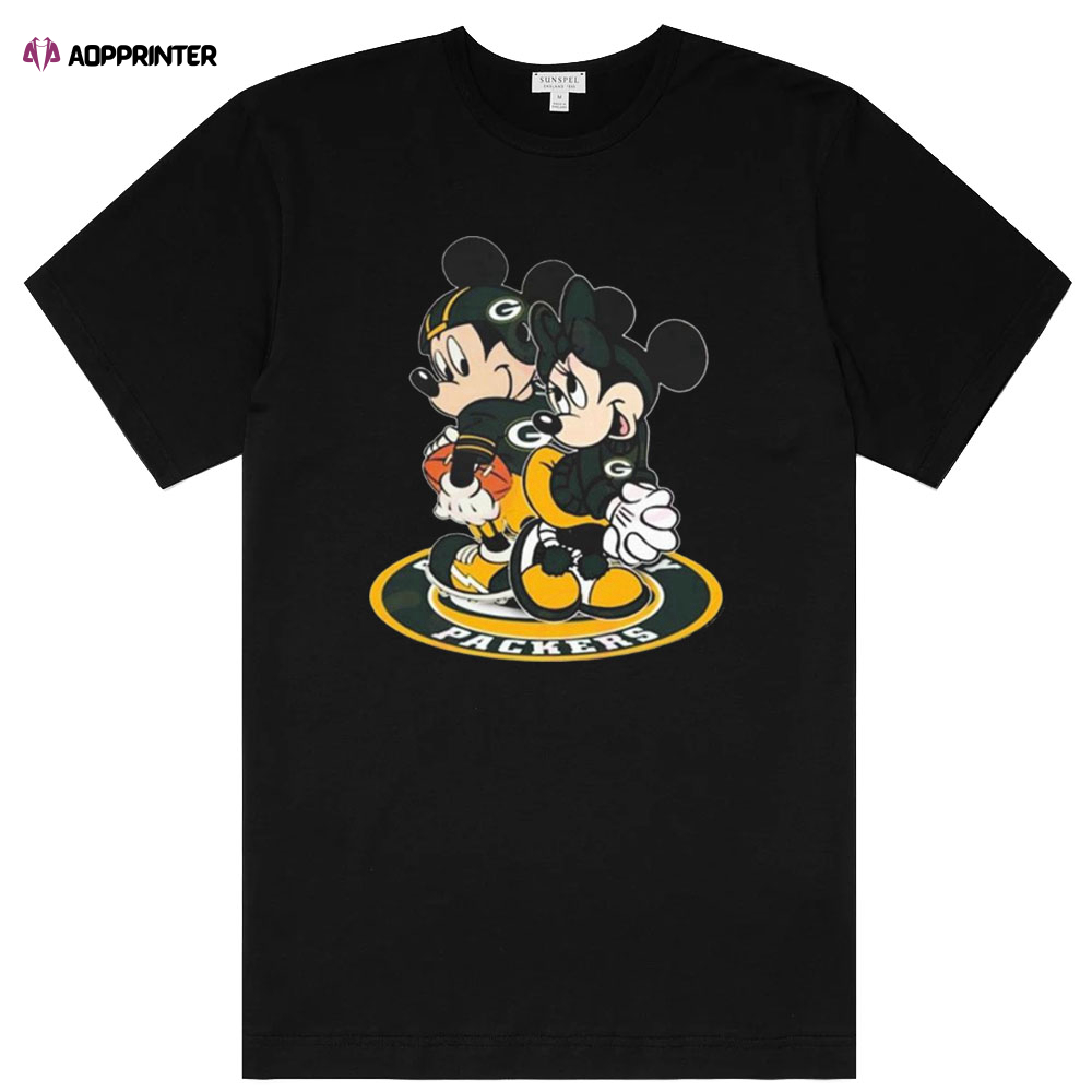 2023 NFL Green Bay Packers Mickey Mouse And Minnie Mouse Shirt Gift For Fan