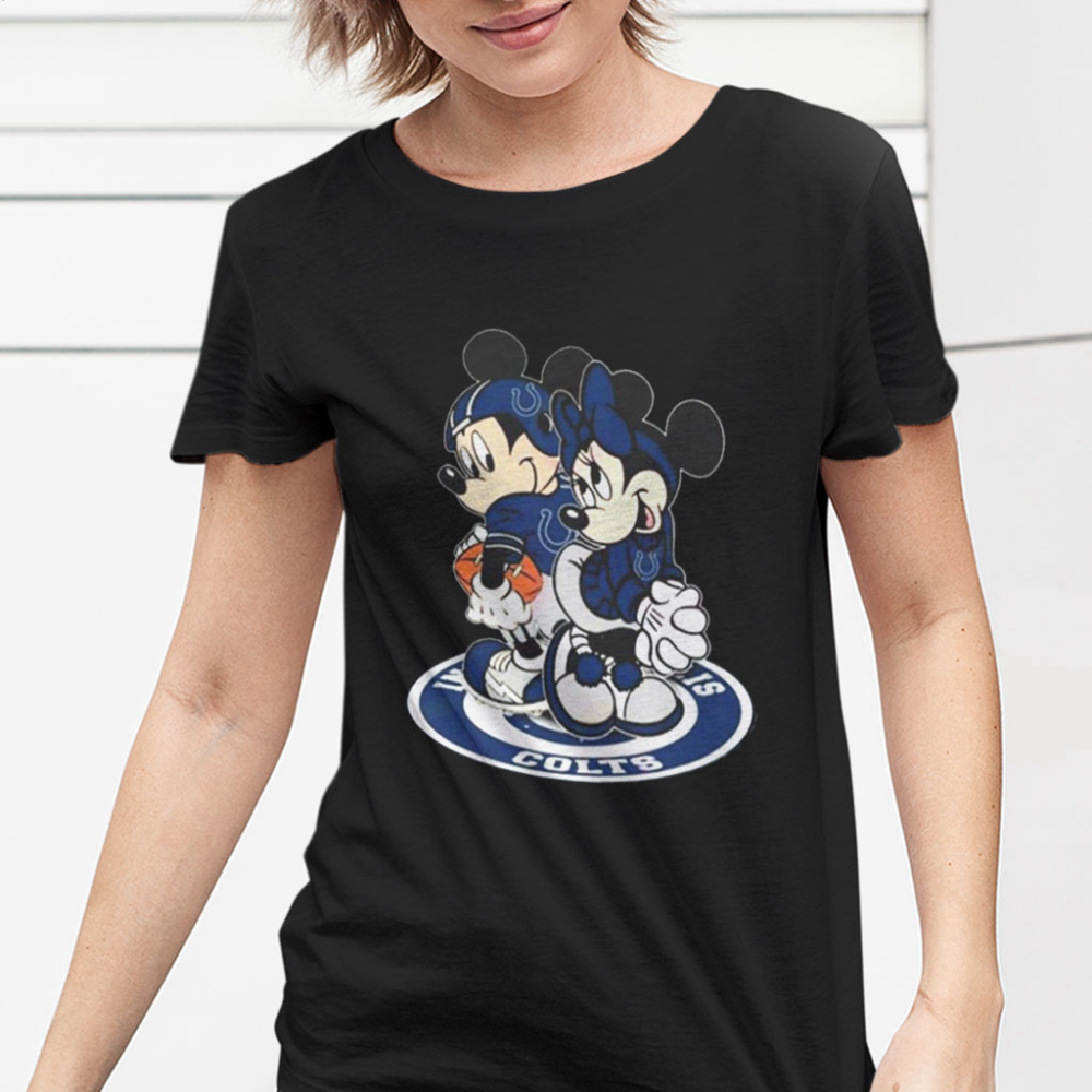 2023 NFL Indianapolis Colts Mickey Mouse And Minnie Mouse Shirt Gift For Fan