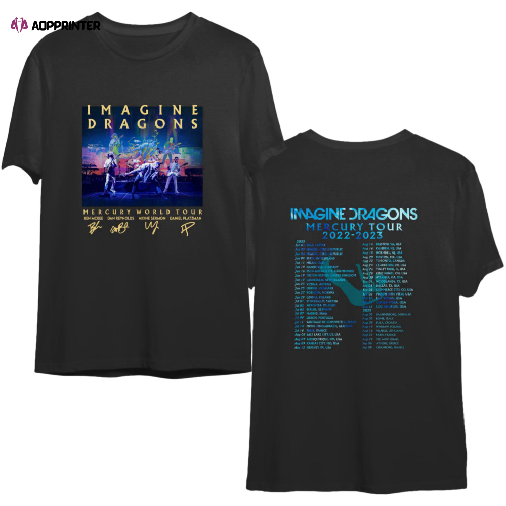 2023 Tour Imagine Dragons Mercury Tour 2022-2023 T-Shirt, Imagine Dragons Shirt, Imagine Dragons T-Shirt