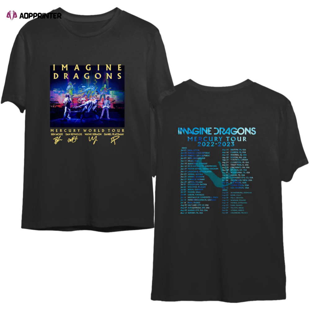 2023 Tour Imagine Dragons Tee, Vintage Imagine Dragons Art Shirt, Imagine Dragons Tour Shirt