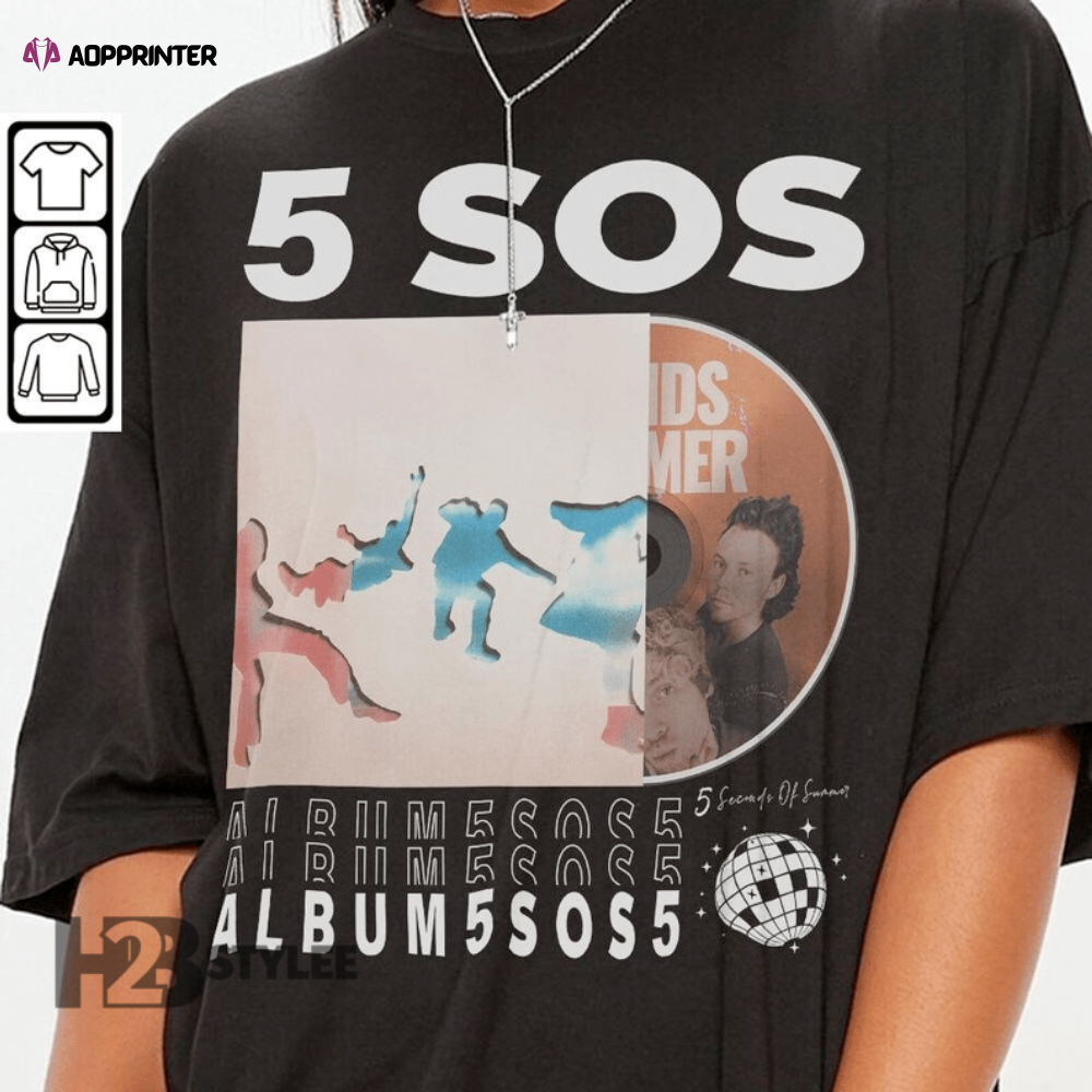 5 Seasons Of Summer Show Album 5SOS Tour 2023 Retro Vintage Music Tour 2023 Unisex T Shirt, Sweatshirt, Hoodie