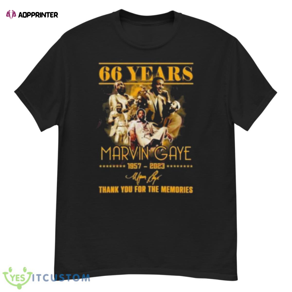 66 Years Marvin Gaye 1957 2023 Thank You For The Memories Signatures Shirt