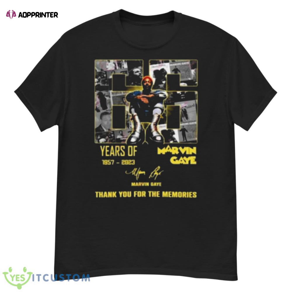 66 Years Of 1957 – 2023 Marvin Gaye Thank You For The Memories Signature Shirt