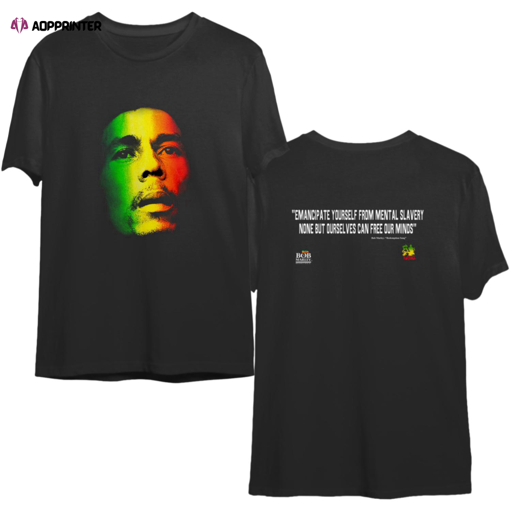 90s Bob Marley Emancipate Yourself From Mental Slavery T Shirt