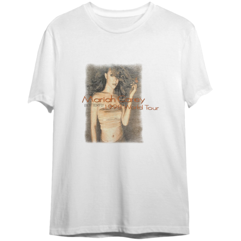 90s Mariah Carey Butterfly World Tour T-Shirt. Vintage 1998 Live At Aloha Stadium Hawaii Mariah Carey Tour Tee