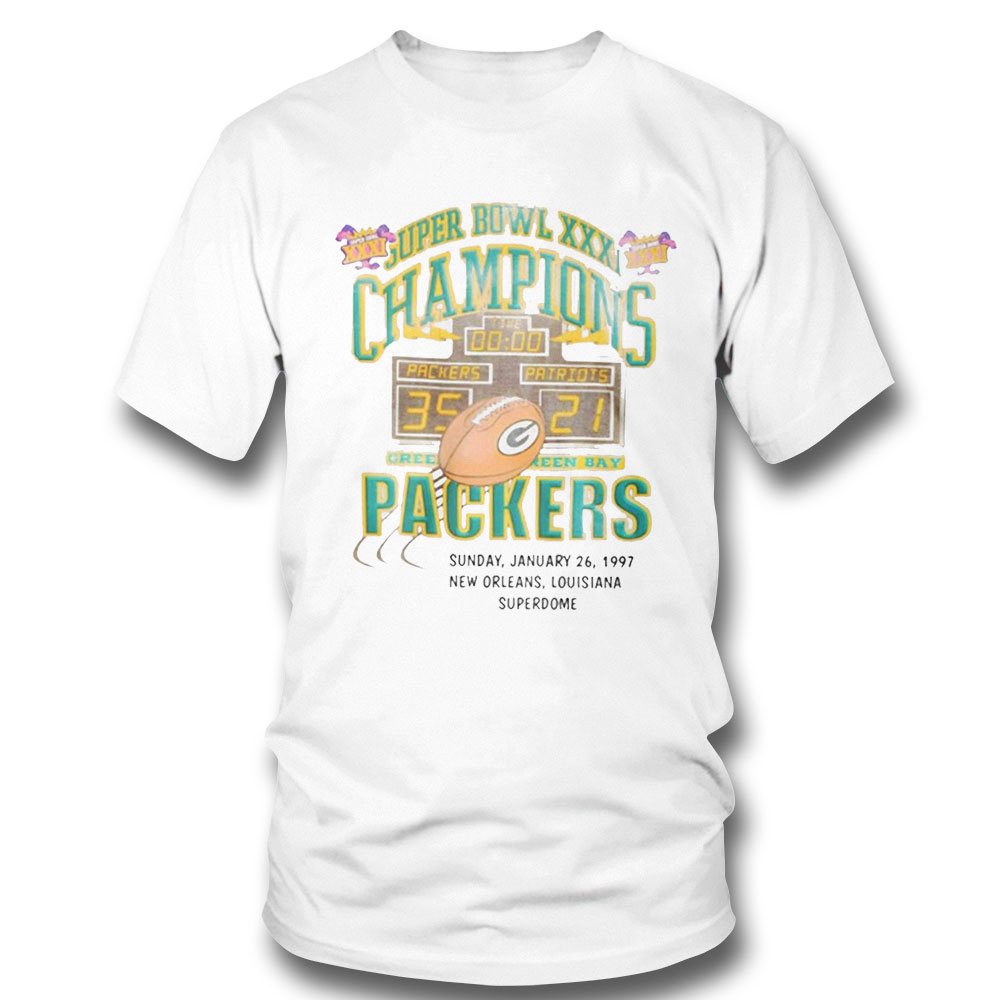 Aj Dillon T-shirt Super Bowl Xxxi Champions Green Bay Packers