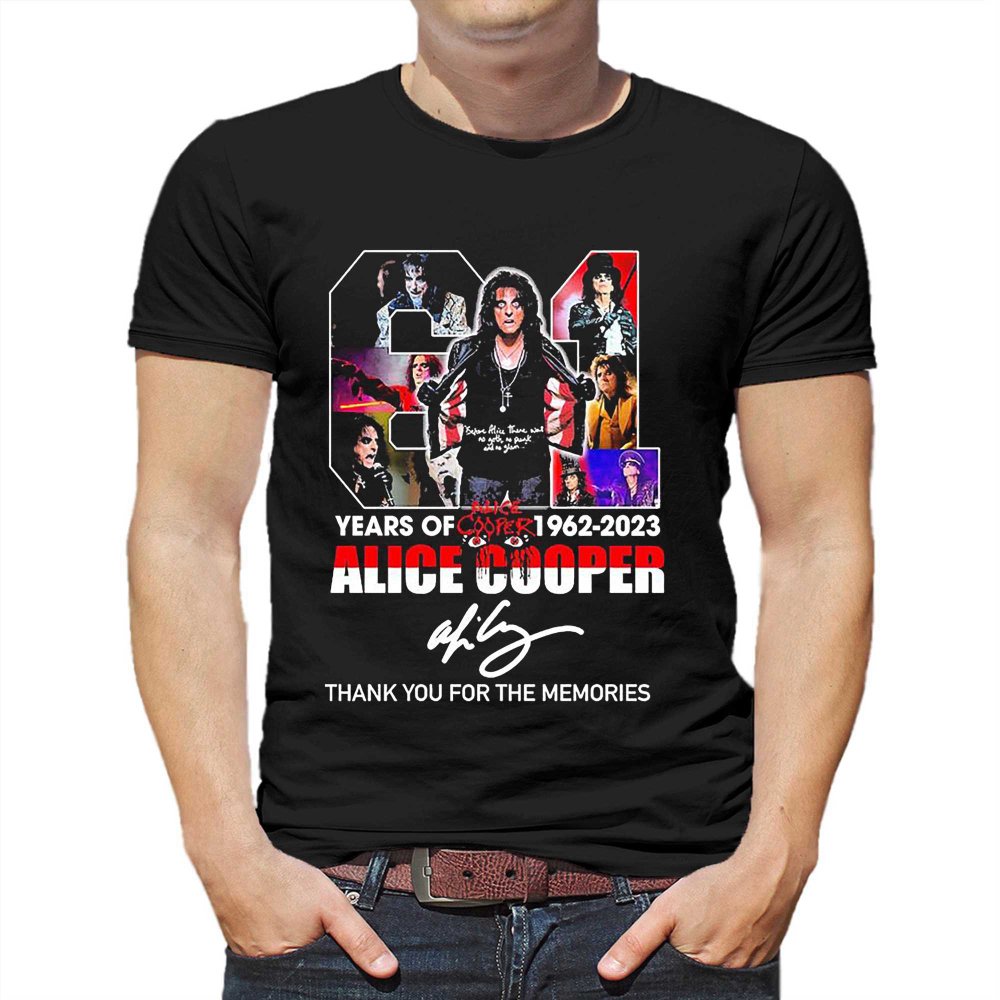 Alice Cooper 61 Years 1962-2023 Thank You For The Memories Shirt