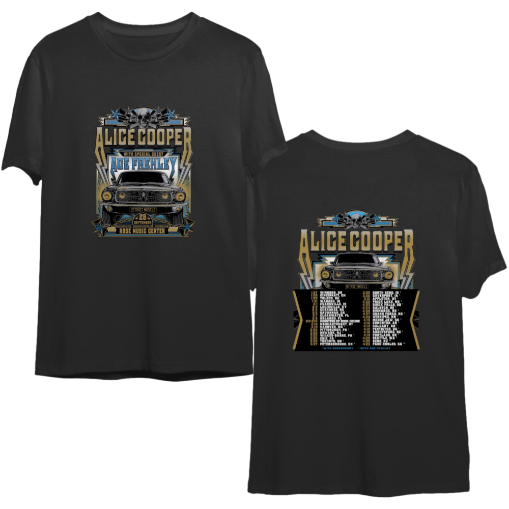 Alice Cooper and Ace Frehley ‘Detroit Muscle’ Concert 2022 T-Shirt