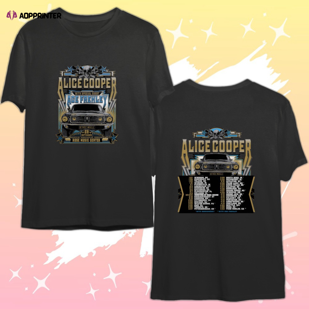 Alice Cooper and Ace Frehley ‘Detroit Muscle’ Concert 2022 T-Shirt