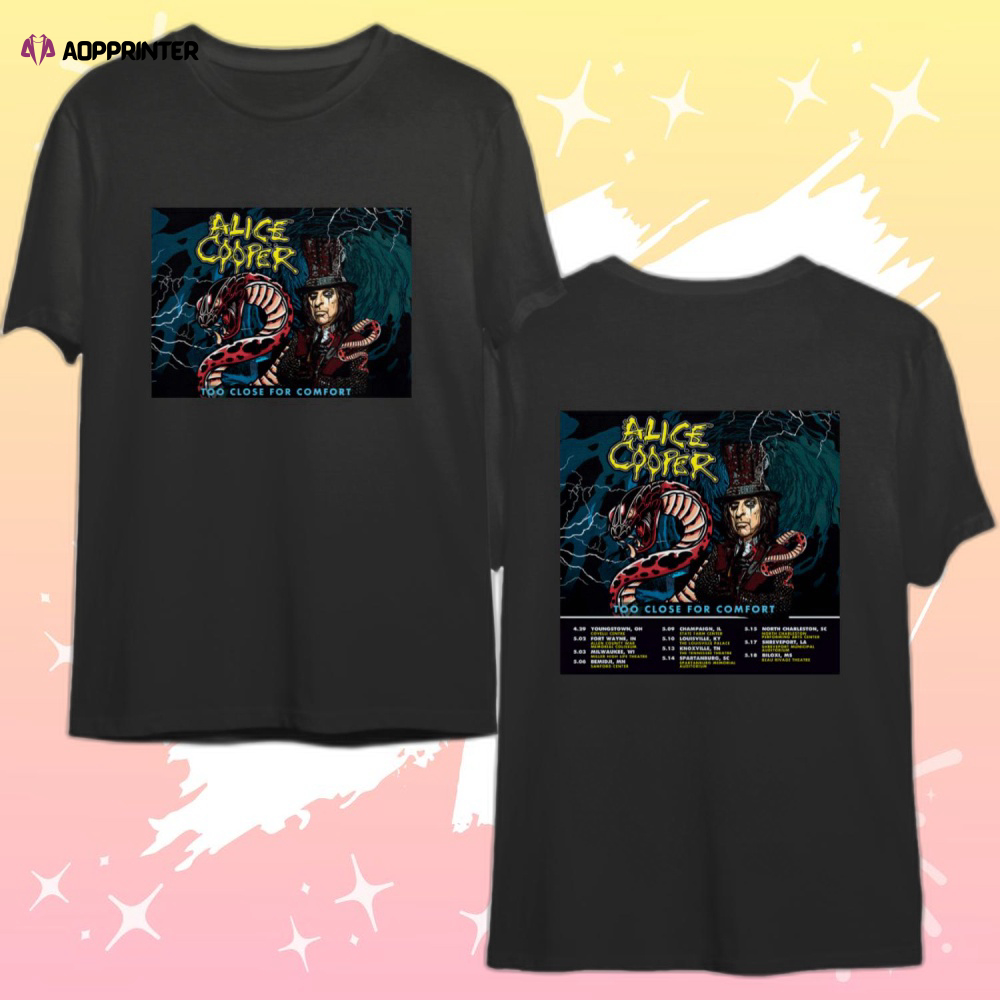 Alice Cooper Concert 2023 Shirt, Alice Cooper Shirt, Too Close For Comfort Tour 2023 Shirt