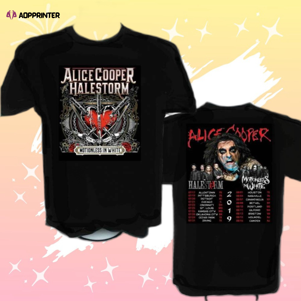 Alice Cooper Shirt Halestorm 2019 Concert Tour T-Shirt