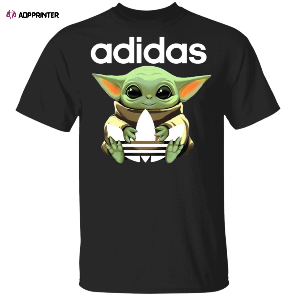 Baby Yoda Hug Adidas Star Wars Shirt Hoodie