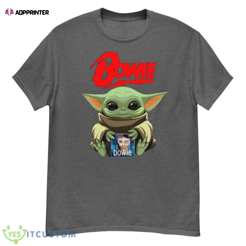 Baby Yoda Hugs David Bowie Album Star Wars Shirts